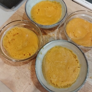 【離乳食初期〜】卵黄で作るレンジでかぼちゃプリン＊